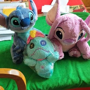 Stitch, Angel, and Scrump Plush Set